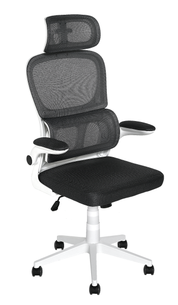 Fotel Obrotowy Do Biurka Ergonomiczne Krzesło Biurowe Szare Siateczkowe 918034