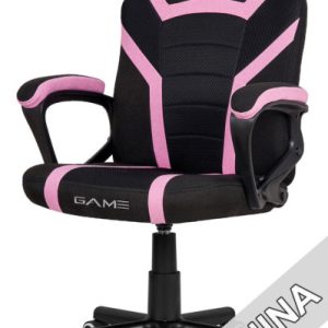 Fotel obrotowy do biurka MARIO BLACK PINK Fabric 790609