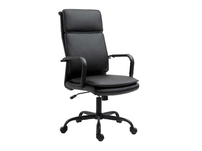 Fotel obrotowy Elektor ekoskóra czarny 274599