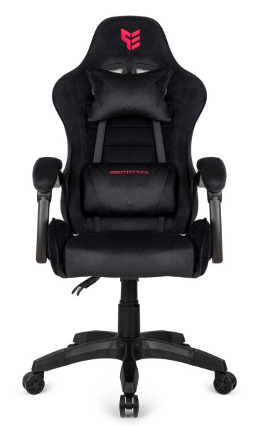 Fotel obrotowy gamingowy ENZO XL BLACK ALCANTARA 790596