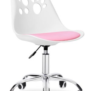 Fotel obrotowy Grover białoróżowy 335039