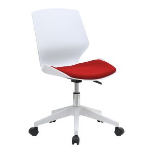 Fotel obrotowy Kili biało – czerwony 656208