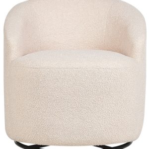Fotel obrotowy koktajlowy boucle baranek beżowy 134885 Fotel obrotowy koktajlowy boucle baranek beżowy 134885