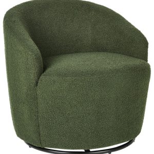 Fotel obrotowy koktajlowy boucle baranek zielony 383655 Fotel obrotowy koktajlowy boucle baranek zielony 383655