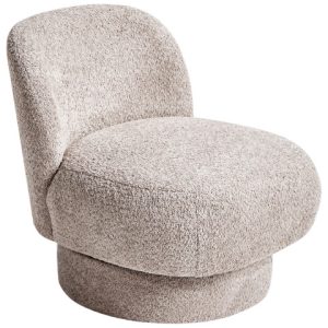 Fotel obrotowy kubełkowy boucle beżowy 597717 Fotel obrotowy kubełkowy boucle beżowy 597717