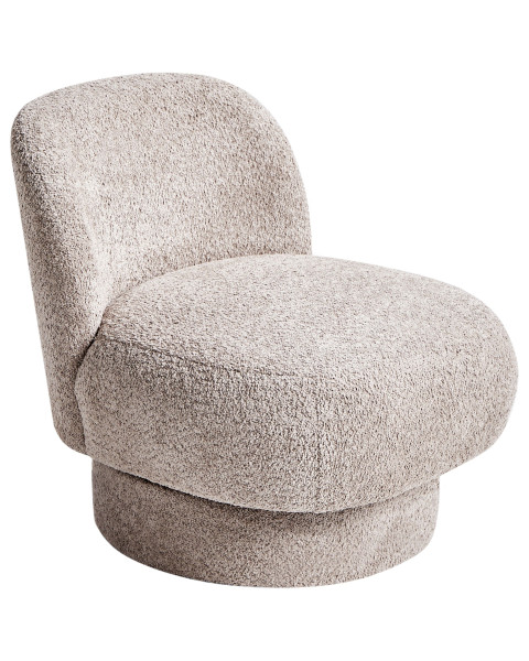 Fotel obrotowy kubełkowy boucle beżowy 597717