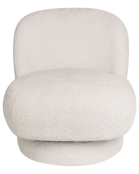 Fotel obrotowy kubełkowy boucle biały 300577