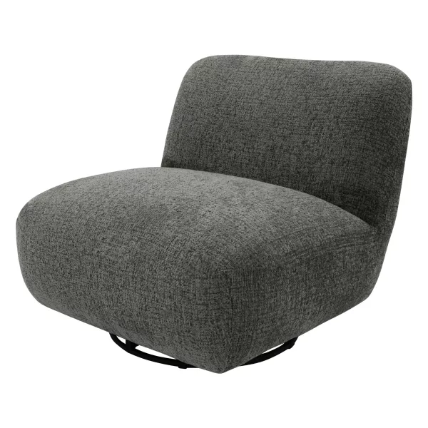 Fotel Obrotowy LOCO 360 Antracyt Nowoczesny Salon Wypoczynkowy Wygodny Loft 1069327