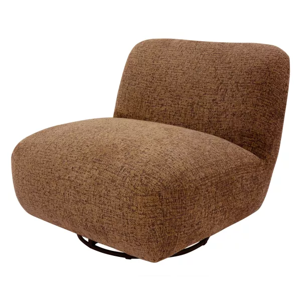 Fotel Obrotowy LOCO 360 Ceglasty Nowoczesny Salon Wypoczynkowy Wygodny Loft 1069321