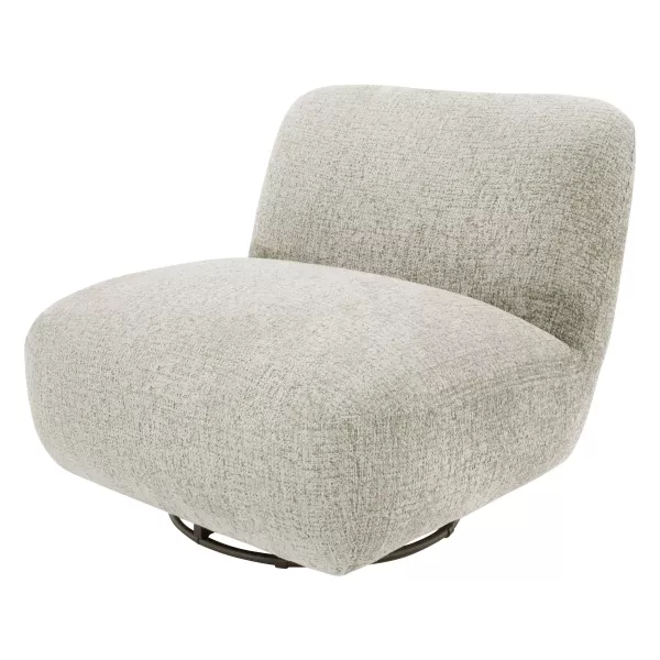 Fotel Obrotowy LOCO 360 Kremowy Nowoczesny Salon Wypoczynkowy Wygodny Loft 1069322