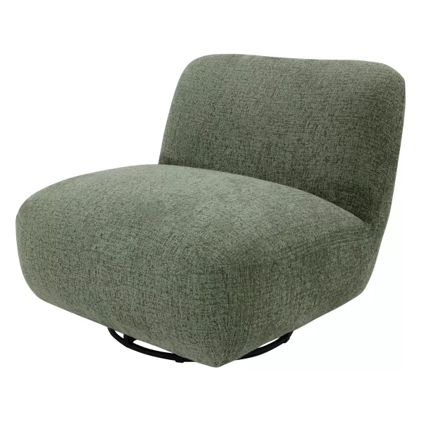 Fotel Obrotowy LOCO 360 Zielony Nowoczesny Salon Wypoczynkowy Wygodny Loft 1069325