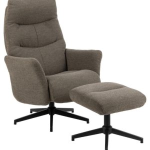 FOTEL OBROTOWY London w kolorze taupe Z PODNÓŻKIEM odchylany 271346 FOTEL OBROTOWY London w kolorze taupe Z PODNÓŻKIEM odchylany 271346