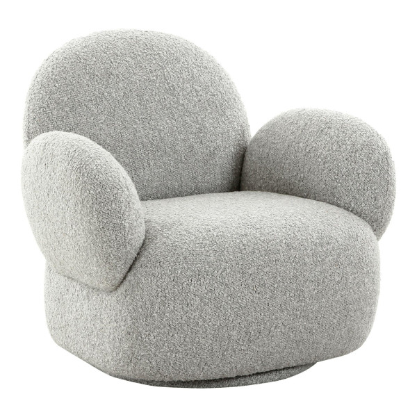 FOTEL OBROTOWY Messina BOUCLE szary styl skandynawski 669549