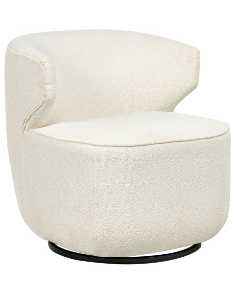 Fotel obrotowy MOLLEBY Boucle Złamana biel 752772