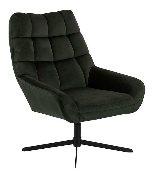 FOTEL OBROTOWY Paris ciemnozielony TAPICEROWANY metal 310438