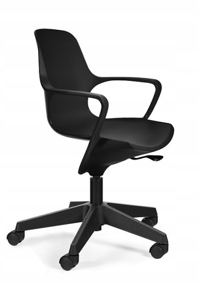 Fotel obrotowy POGO czarny tworzywo PP 395647