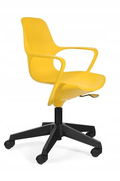 Fotel obrotowy POGO żółty tworzywo PP 395654