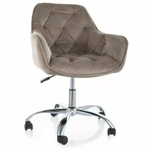 Fotel obrotowy Q-190 Velvet ciemny beż 839878 Fotel obrotowy Q-190 Velvet ciemny beż 839878