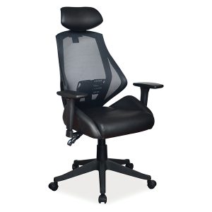 Fotel obrotowy Q-406 ekoskóra czarny 42496 Fotel obrotowy Q-406 ekoskóra czarny 42496