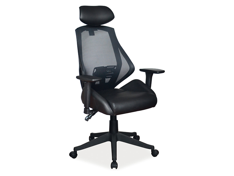 Fotel obrotowy Q-406 ekoskóra czarny 42496