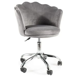 Fotel obrotowy ROSE VELVET szary 839904 Fotel obrotowy ROSE VELVET szary 839904