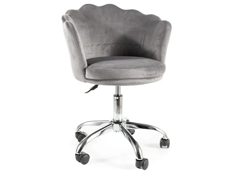 Fotel obrotowy ROSE VELVET szary 839904