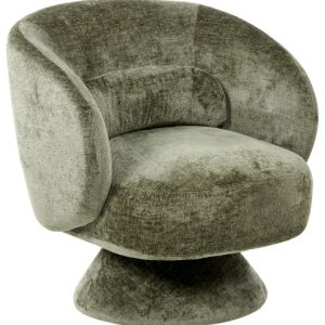 Fotel obrotowy szenil w stylu retro zielony 816136 Fotel obrotowy szenil w stylu retro zielony 816136