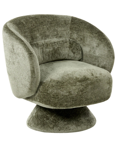 Fotel obrotowy szenil w stylu retro zielony 816136