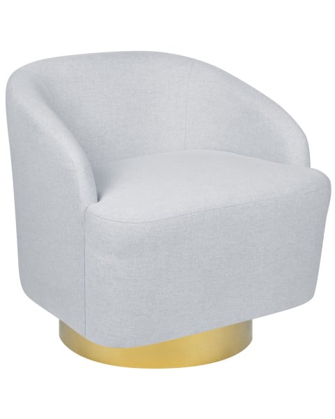 Fotel obrotowy tapicerowany szary 158603