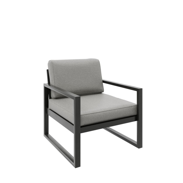 Fotel ogrodowy ALICANTE – beżowy, minimalistyczna forma 1049031