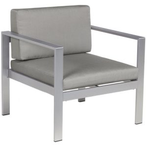 Fotel ogrodowy aluminiowy z poduszką ciemnoszary 65390 Fotel ogrodowy aluminiowy z poduszką ciemnoszary 65390