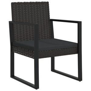 Fotel ogrodowy Czarny Technorattan vidaXL 371959