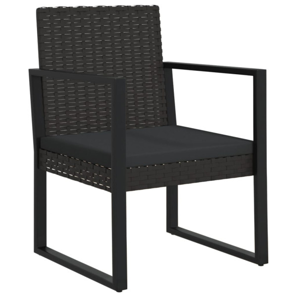 Fotel ogrodowy Czarny Technorattan vidaXL 371959