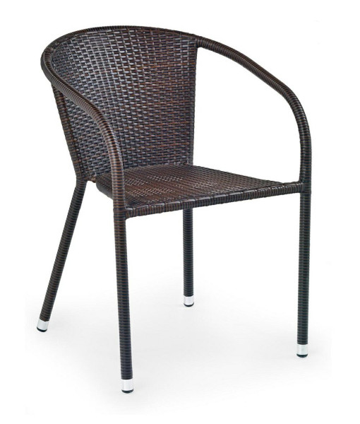 Fotel ogrodowy Halmar z rattanu syntetycznego brązowy 78x57x57 cm 1033861