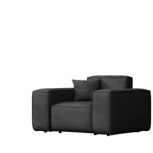 Fotel ogrodowy MALIBU na taras, tkanina Odyssey, Czarny 550268