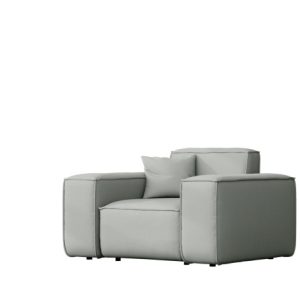 Fotel ogrodowy MALIBU na taras, tkanina Odyssey, Jasnoszary 550267