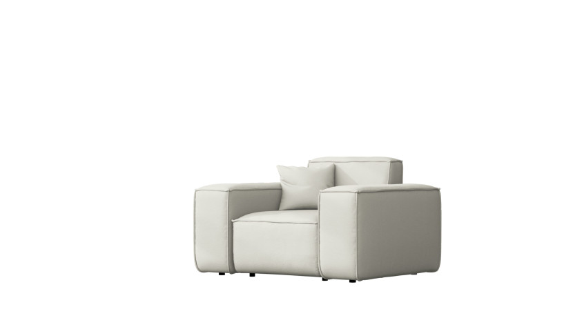 Fotel ogrodowy MALIBU na taras, tkanina Odyssey, Kremowy 550265