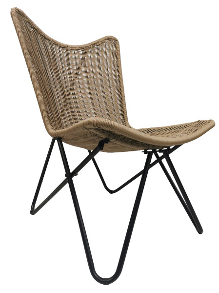 Fotel ogrodowy mocny leżak boho rattan Rimini 995501