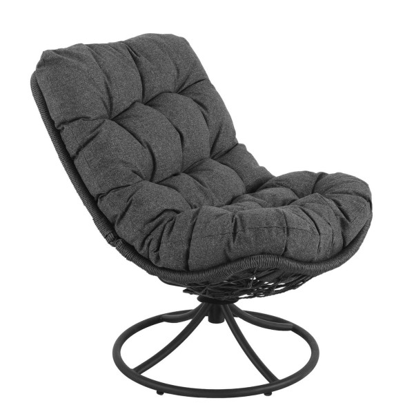 Fotel ogrodowy obrotowy Melia czarny 913003