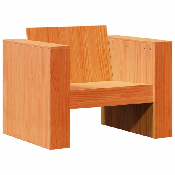 Fotel ogrodowy woskowy brąz 79x60x62 cm lite drewno sosnowe 936552