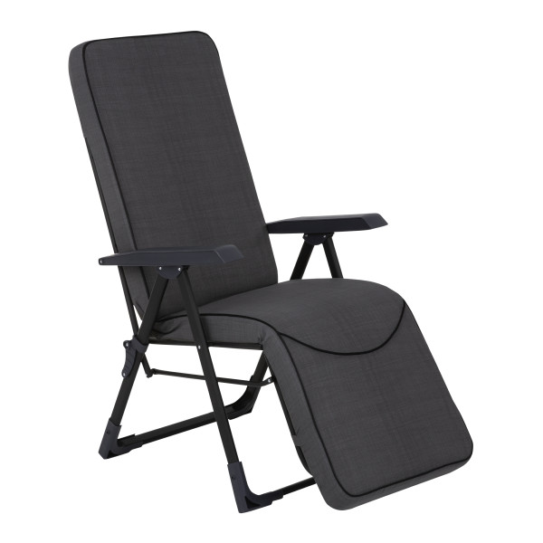 Fotel ogrodowy z podnóżkiem Modena Kwadrat Plus Black Edition PATIO 659824