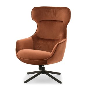Fotel orbis miedziany welur, podstawa czarny 989445 Fotel orbis miedziany welur, podstawa czarny 989445