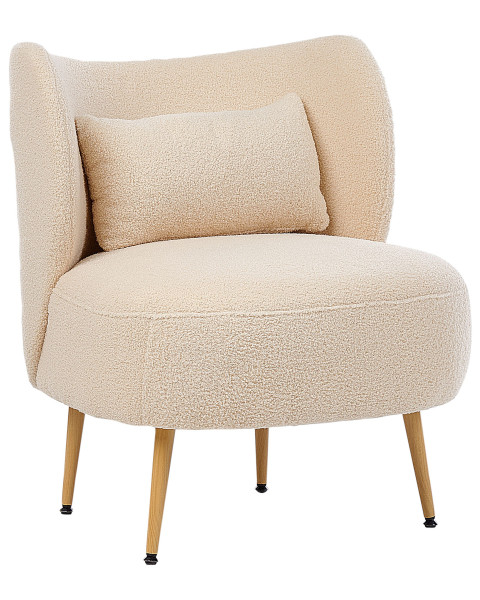 Fotel OTSBY II Z poduszką Boucle Beżowy 436605