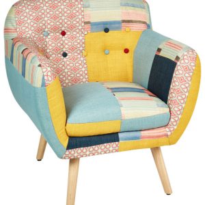 Fotel patchwork poducha wielokolorowy 58269 Fotel patchwork poducha wielokolorowy 58269