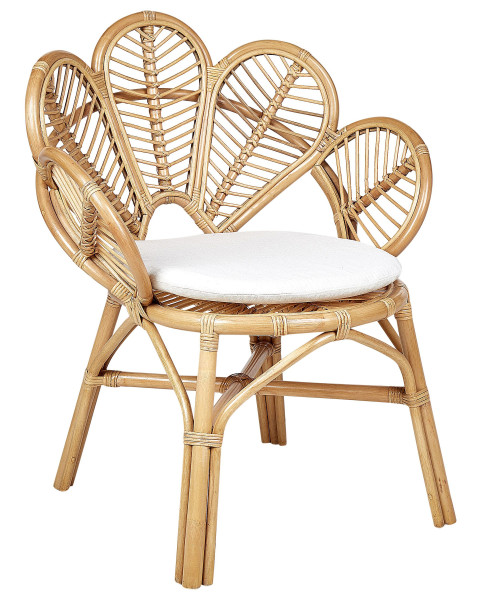 Fotel paw rattanowy naturalny ozdobny 115476