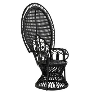 Fotel Peacock Paw rattanowy czarny 175540 Fotel Peacock Paw rattanowy czarny 175540