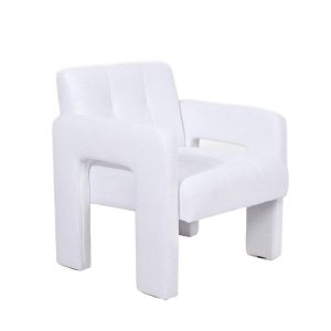 Fotel PELLE Biały 68x74x72 cm HOMLA 916914 Fotel PELLE Biały 68x74x72 cm HOMLA 916914