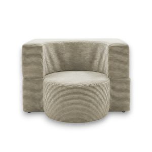 Fotel piankowy Arc kremowy sztruks 986282 Fotel piankowy Arc kremowy sztruks 986282