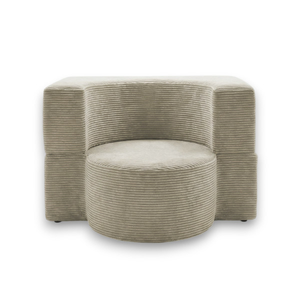 Fotel piankowy Arc kremowy sztruks 986282