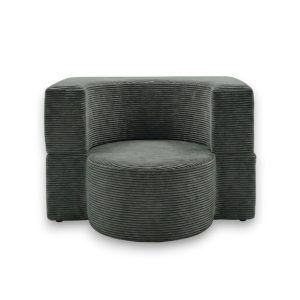 Fotel piankowy Arc szary sztruks 986280 Fotel piankowy Arc szary sztruks 986280